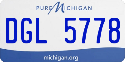 MI license plate DGL5778