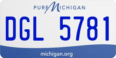 MI license plate DGL5781