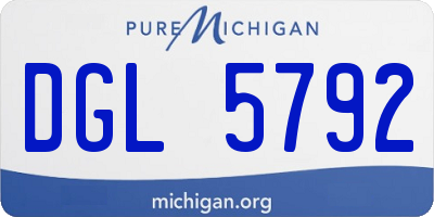 MI license plate DGL5792