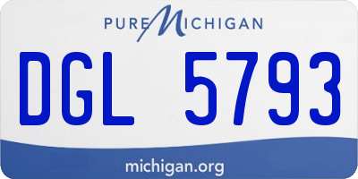 MI license plate DGL5793