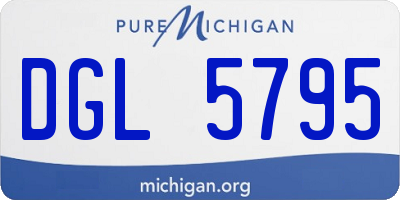 MI license plate DGL5795