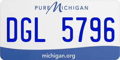 MI license plate DGL5796