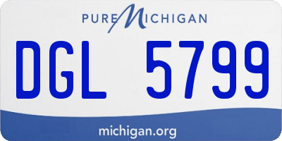 MI license plate DGL5799