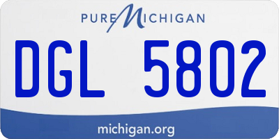 MI license plate DGL5802