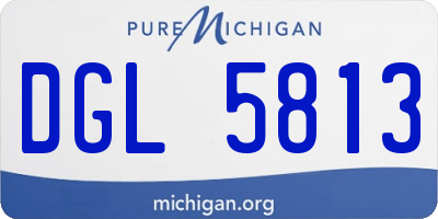 MI license plate DGL5813