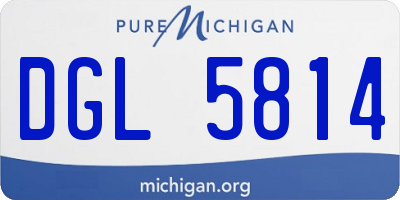 MI license plate DGL5814