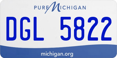 MI license plate DGL5822