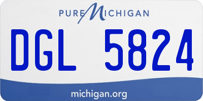 MI license plate DGL5824