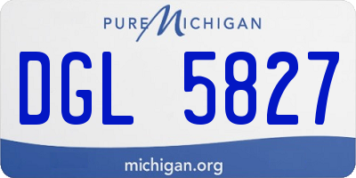 MI license plate DGL5827