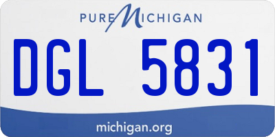 MI license plate DGL5831