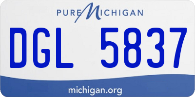 MI license plate DGL5837