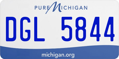 MI license plate DGL5844