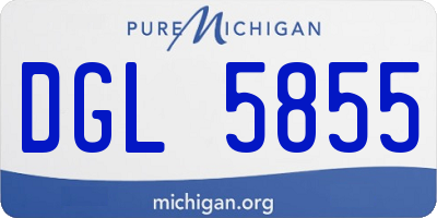 MI license plate DGL5855