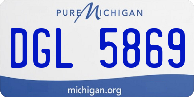 MI license plate DGL5869