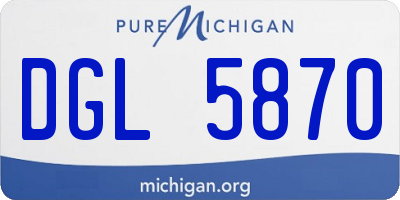 MI license plate DGL5870