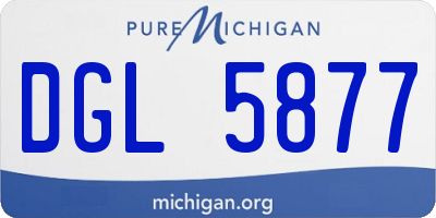 MI license plate DGL5877