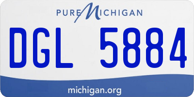 MI license plate DGL5884