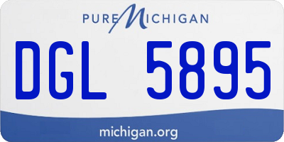 MI license plate DGL5895
