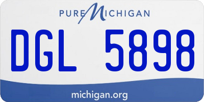 MI license plate DGL5898