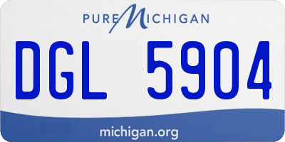 MI license plate DGL5904