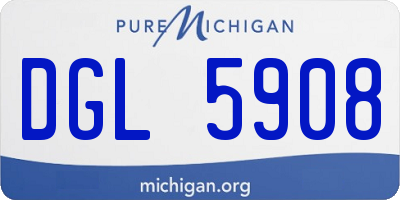MI license plate DGL5908