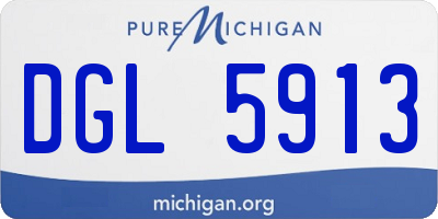MI license plate DGL5913