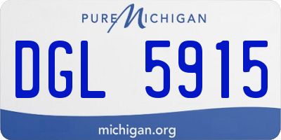 MI license plate DGL5915
