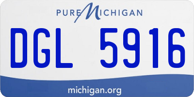 MI license plate DGL5916