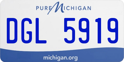 MI license plate DGL5919