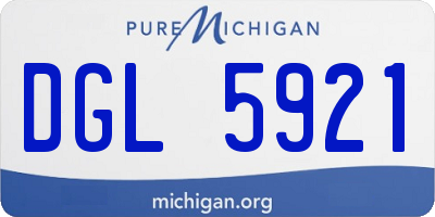 MI license plate DGL5921