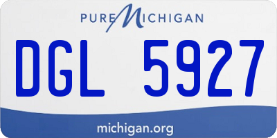 MI license plate DGL5927