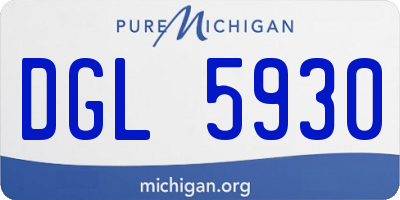 MI license plate DGL5930