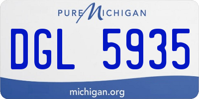 MI license plate DGL5935