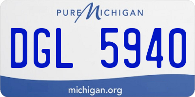 MI license plate DGL5940