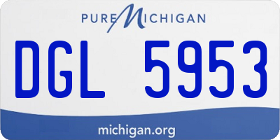 MI license plate DGL5953