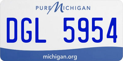 MI license plate DGL5954