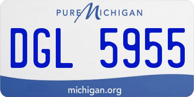 MI license plate DGL5955
