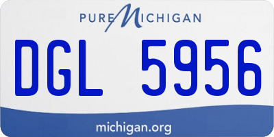 MI license plate DGL5956