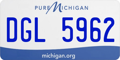 MI license plate DGL5962