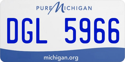 MI license plate DGL5966