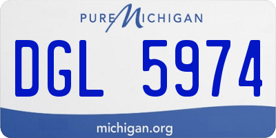 MI license plate DGL5974