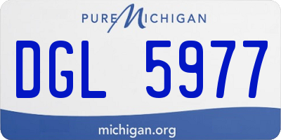 MI license plate DGL5977