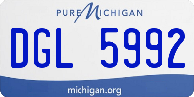 MI license plate DGL5992
