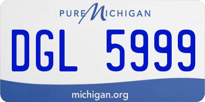 MI license plate DGL5999