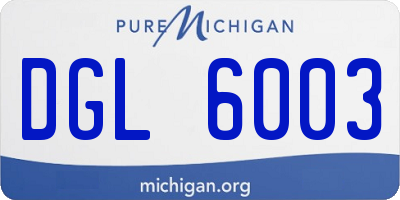 MI license plate DGL6003