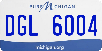 MI license plate DGL6004