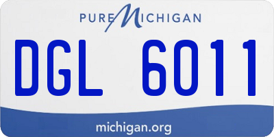 MI license plate DGL6011
