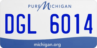 MI license plate DGL6014