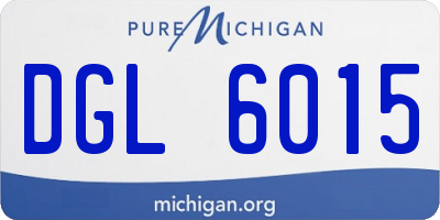 MI license plate DGL6015
