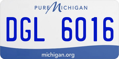 MI license plate DGL6016